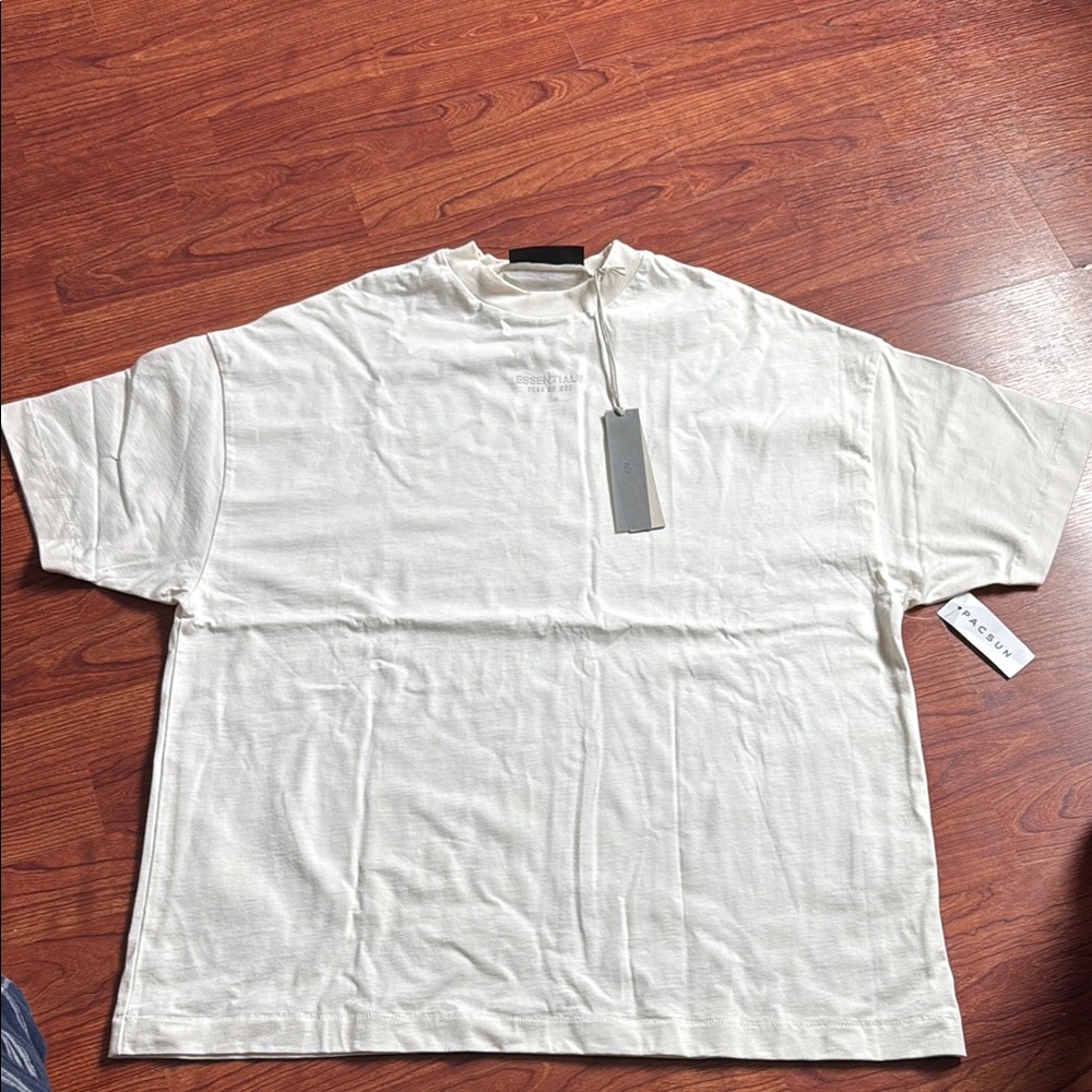 Essentials White Short Sleeve Tee Casual Cotton
